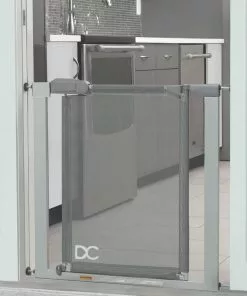 Delta Children Adjustable Baby Safety Gate - Easy Fit Pressure Mount Design With Walk-Through Door Baby Gates