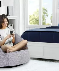 Delta Home Chairs Adult Lounge Chair - Fluffy Foam Filled Chair For Living Rooms & Dorms - Better Than A Bean Bag Chair