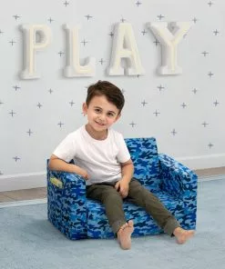 Delta Children Cozee Flip-Out Chair - 2-in-1 Convertible Chair To Lounger For Kids Kids’ Chairs