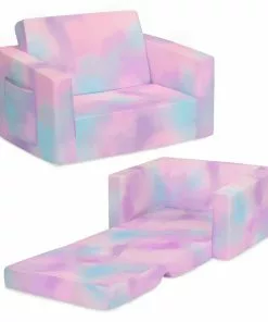 Delta Children Cozee Flip-Out Chair - 2-in-1 Convertible Chair To Lounger For Kids Kids’ Chairs