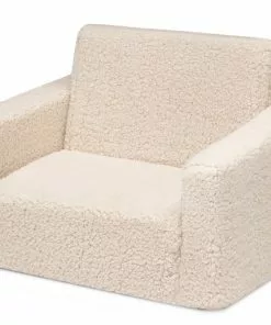 Delta Children Cozee Flip-Out Sherpa 2-in-1 Convertible Chair To Lounger For Kids