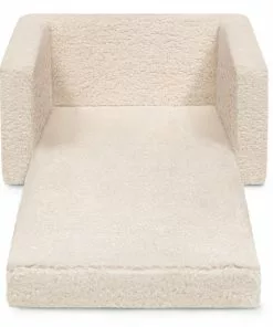 Delta Children Cozee Flip-Out Sherpa 2-in-1 Convertible Chair To Lounger For Kids
