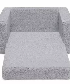 Delta Children Cozee Flip-Out Sherpa 2-in-1 Convertible Chair To Lounger For Kids