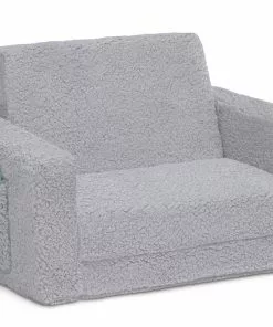 Delta Children Cozee Flip-Out Sherpa 2-in-1 Convertible Chair To Lounger For Kids