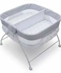 Little Folks By Delta Children Bassinets Twin EZ Fold Ultra Compact Double Bassinet