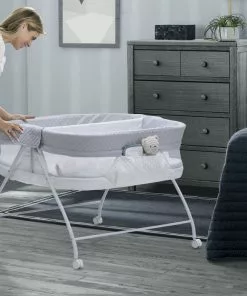 Little Folks By Delta Children Bassinets Twin EZ Fold Ultra Compact Double Bassinet