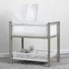 Simmons Kids Bassinets Farmhouse 2-in-1 Wood Bedside Bassinet Sleeper And Changer