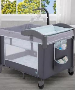 Delta Children LX Deluxe Portable Baby Play Yard With Removable Bassinet And Changing Table Play Yards