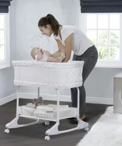 Delta Children Bassinets SleepCool Rocking Bassinet With Airflow Mesh