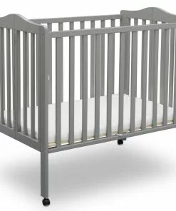 Delta Children Baby Cribs Folding Portable Mini Baby Crib With 1.5-inch Mattress