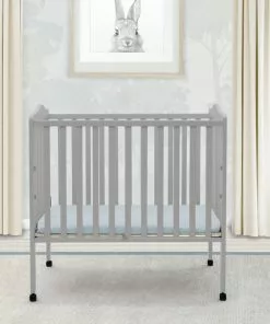 Delta Children Baby Cribs Folding Portable Mini Baby Crib With 1.5-inch Mattress