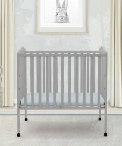 Delta Children Baby Cribs Folding Portable Mini Baby Crib With 1.5-inch Mattress