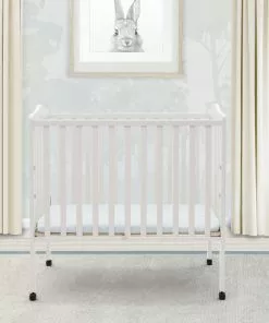 Delta Children Baby Cribs Folding Portable Mini Baby Crib With 1.5-inch Mattress