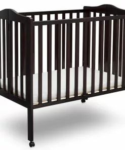 Delta Children Baby Cribs Folding Portable Mini Baby Crib With 1.5-inch Mattress