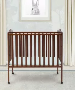 Delta Children Baby Cribs Folding Portable Mini Baby Crib With 1.5-inch Mattress