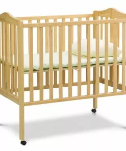 Delta Children Folding Portable Mini Baby Crib With 1.5-inch Mattress Baby Cribs