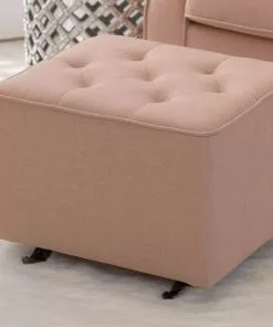 Delta Children Emma Diamond Tufted Nursery Gliding Ottoman