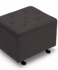 Delta Children Emma Diamond Tufted Nursery Gliding Ottoman