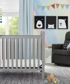 Delta Children Classic Mini Crib With 2.75-inch Mattress - Convertible To Twin Bed Baby Cribs