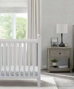 Delta Children Classic Mini Crib With 2.75-inch Mattress - Convertible To Twin Bed Baby Cribs