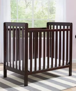 Delta Children Classic Mini Crib With 2.75-inch Mattress - Convertible To Twin Bed Baby Cribs