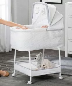 Simmons Kids Bassinets Silent Auto Gliding Elite Bassinet - Basketweave