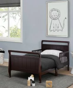 Delta Children Wood Sleigh Toddler Bed Toddler Beds