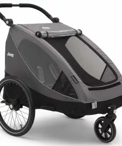 Jeep Everest 2-in-1 Child Bike Trailer And Stroller For 2 Kids