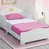 Delta Children Princess Crown Wood Toddler Bed, White/Pink Toddler Beds