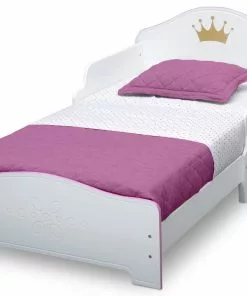 Delta Children Princess Crown Wood Toddler Bed, White/Pink Toddler Beds 10 Delta Children Princess Crown Wood Toddler Bed, White/Pink Toddler Beds