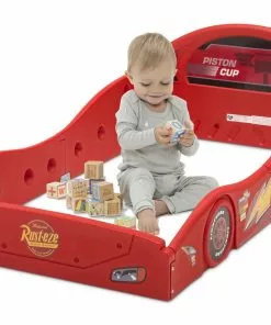 Disney/Pixar Cars Lightning McQueen Plastic Sleep And Play Toddler Bed 12 Disney/Pixar Cars Lightning McQueen Plastic Sleep And Play Toddler Bed