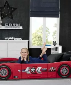 Delta Children Twin Beds & Headboards Grand Prix Race Car Toddler-to-Twin Bed