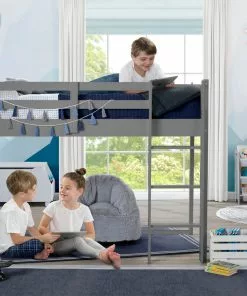 Delta Children Twin Loft Bed With Guardrail And Ladder Twin Beds & Headboards
