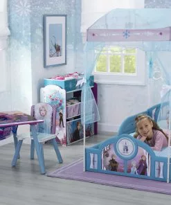 Toddler Beds Disney Frozen II Plastic Sleep And Play Toddler Bed With Canopy By Delta Children
