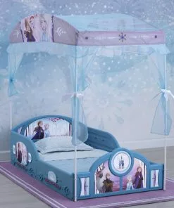Toddler Beds Disney Frozen II Plastic Sleep And Play Toddler Bed With Canopy By Delta Children