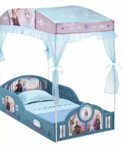 Toddler Beds Disney Frozen II Plastic Sleep And Play Toddler Bed With Canopy By Delta Children