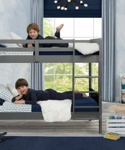 Delta Children What's New Convertible Twin Bunk Bed With Ladder And Guardrails