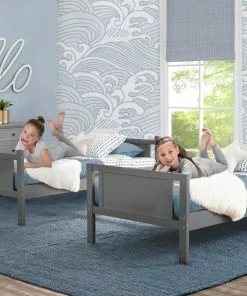 Delta Children What's New Convertible Twin Bunk Bed With Ladder And Guardrails