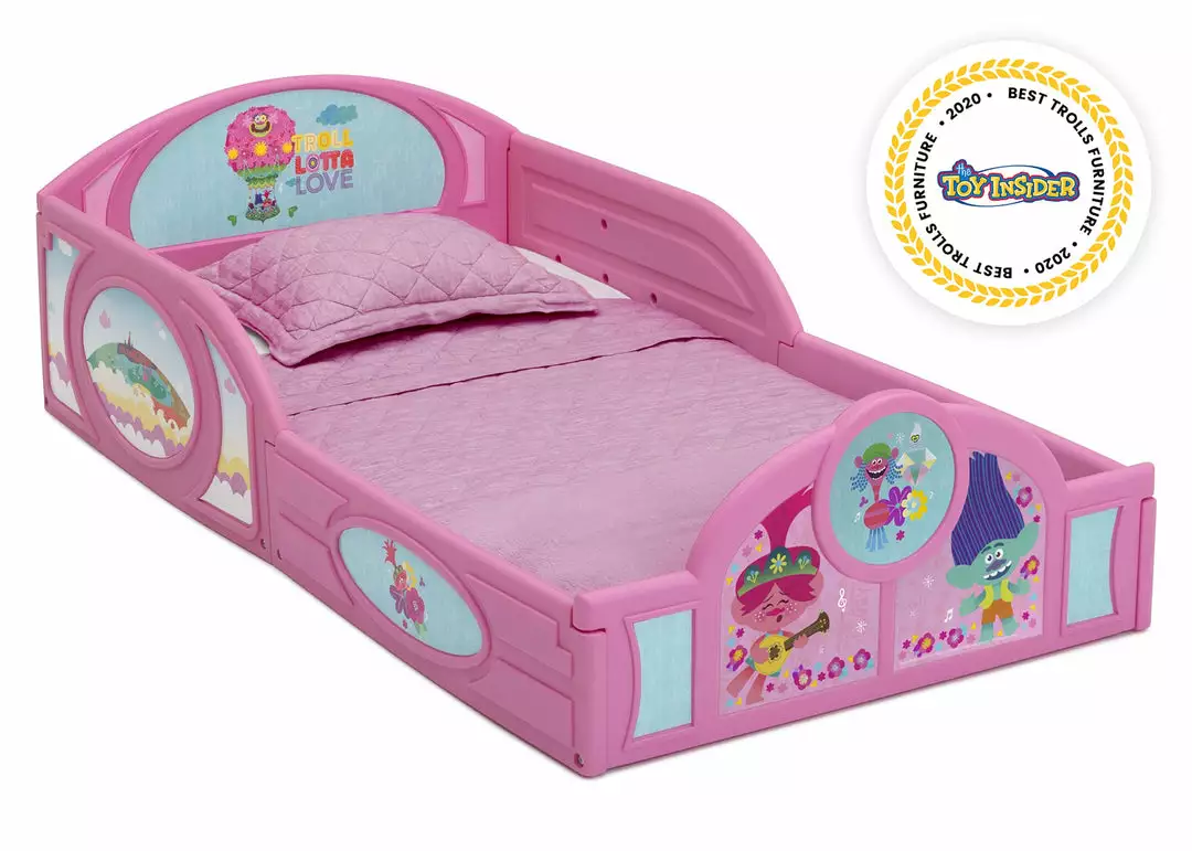 Delta Children Toddler Beds Trolls World Tour Plastic Sleep And Play Toddler Bed