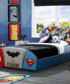 Delta Children DC Comics Justice League Upholstered Twin Bed Twin Beds & Headboards