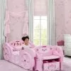 Delta Children Twin Beds & Headboards Princess Carriage Convertible Toddler-to-Twin Bed