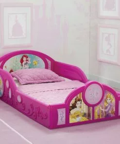 Delta Children Princess Deluxe Toddler Bed With Attached Guardrails Toddler Beds