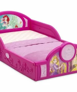 Delta Children Princess Deluxe Toddler Bed With Attached Guardrails Toddler Beds