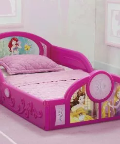 Delta Children Princess Deluxe Toddler Bed With Attached Guardrails Toddler Beds