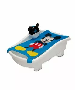 Delta Children Tubs & Bathers Disney Mickey Mouse My First Bubble Bath – 3-in-1 Newborn To Toddler Bathtub With Sling And Bubble Blower