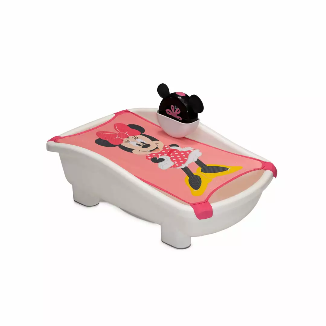 Delta Children Disney Minnie Mouse My First Bubble Bath – 3-in-1 Newborn To Toddler Bathtub With Sling And Bubble Blower 4 Delta Children Disney Minnie Mouse My First Bubble Bath – 3-in-1 Newborn To Toddler Bathtub With Sling And Bubble Blower