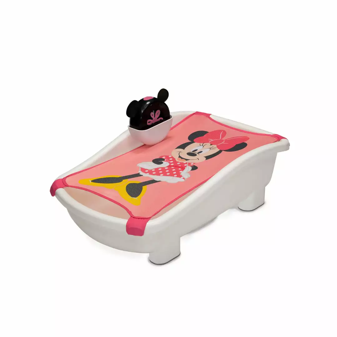 Delta Children Disney Minnie Mouse My First Bubble Bath – 3-in-1 Newborn To Toddler Bathtub With Sling And Bubble Blower 5 Delta Children Disney Minnie Mouse My First Bubble Bath – 3-in-1 Newborn To Toddler Bathtub With Sling And Bubble Blower