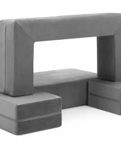 Delta Children Convertible Sofa And Play Set For Kids And Toddlers Modular Foam Couch And Flip Out Lounger With 2 Ottomans Kids’ Chairs