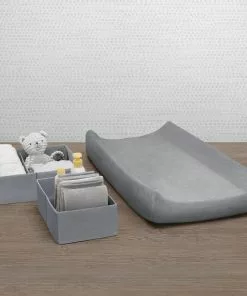 Delta Children Changing Pads & Covers 7-Piece Essential Changing Table Set - Newborn Baby Gift Set For Boys And Girls – Set Includes Changing Pad, Plush Changing Pad Cover, 3 Changing Pad Liners And 2 Storage Bins