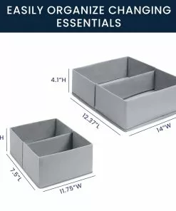 Serta 7-Piece Essential Changing Table Set - Newborn Baby Gift Set For Boys And Girls – Set Includes Changing Pad, Plush Changing Pad Cover, 3 Changing Pad Liners And 2 Storage Bins Changing Pads & Covers